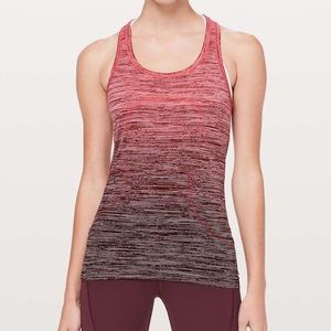 Lululemon Swiftly Tech Racerback Tank Red Alert / White / Dark Sport Red / Black